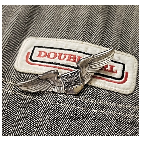 AUTHENTIC VINTAGE USAF NAVIGATOR WINGS LAPEL PIN- 3"X1" - Picture 2 of 6